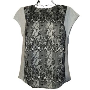 Bar III Capped Sleeve, High-Low Top